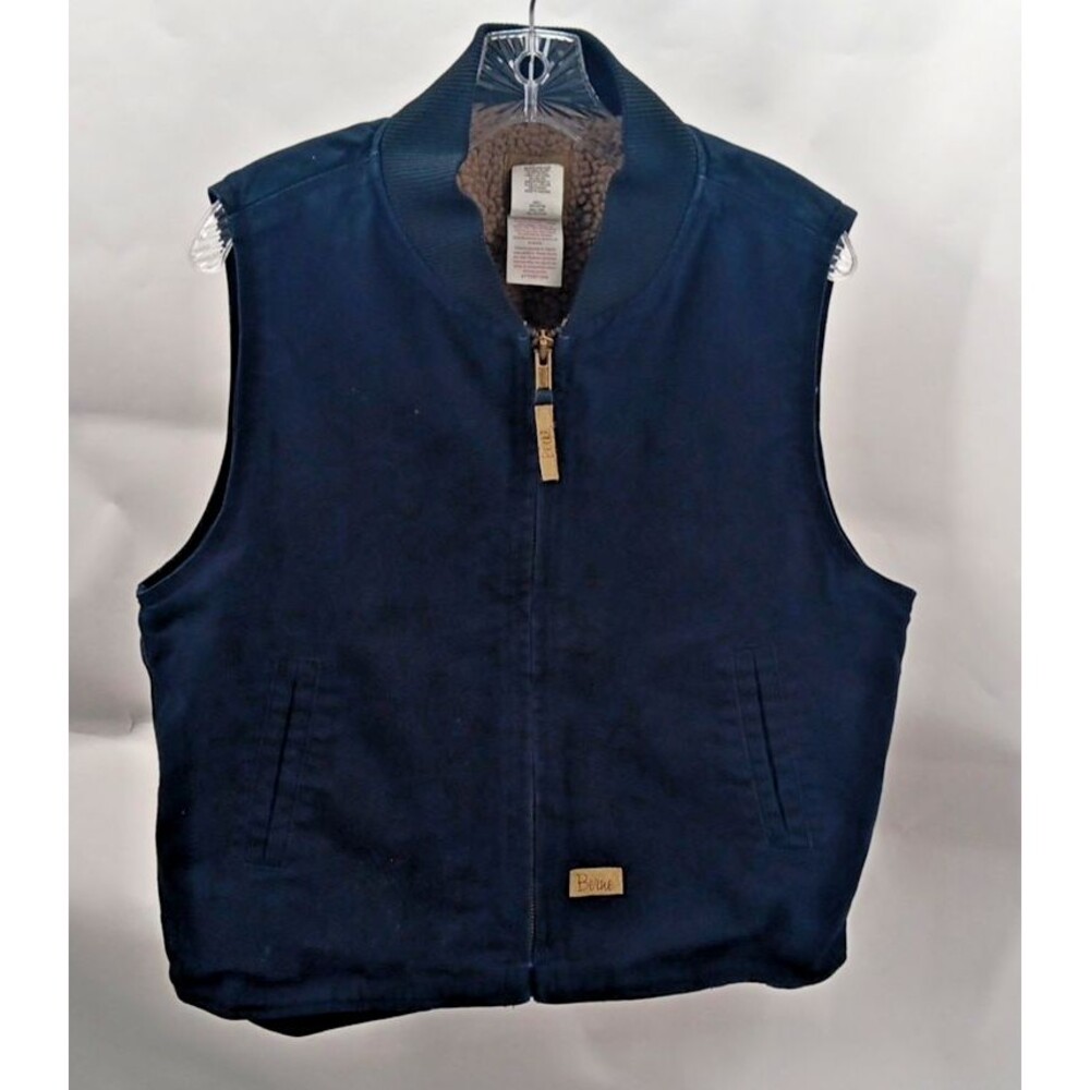 Vintage Berne Vest Women's Size: Large 14-16 Fleece Lined Dark Blue
